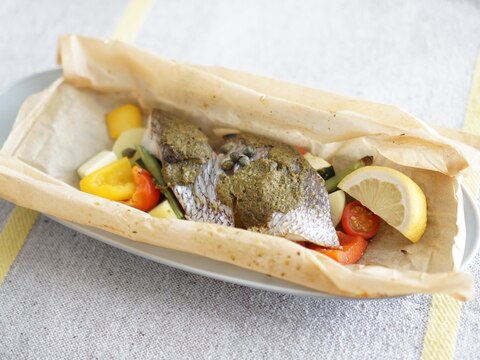 KOZレシピ【鯛のパピヨット】